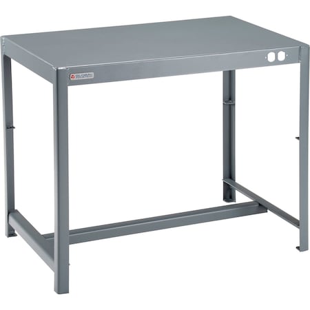 Global Industrial Deluxe Machine Table, 12 Gauge Welded Top, 36W x 24D x 30H 493763